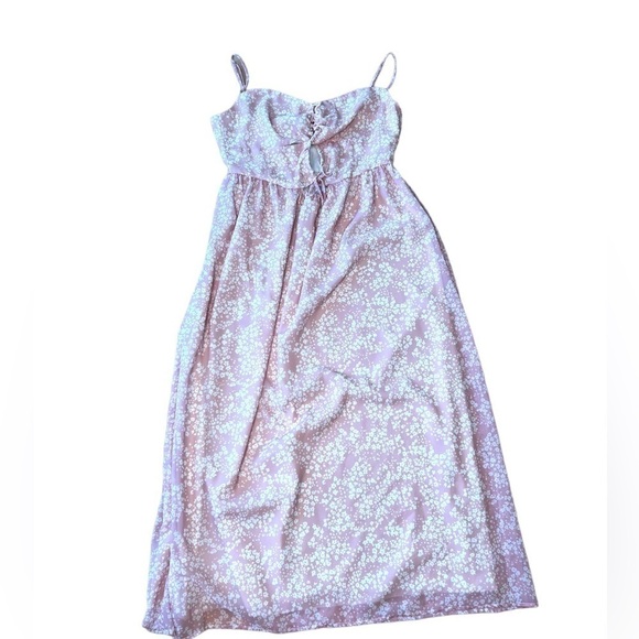 NWT Park & Fifth Wylie Rosa pink & white floral spaghetti strap midi dress - Picture 5 of 11